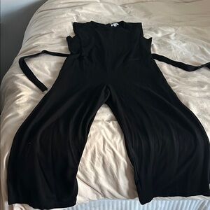 Max Studio Classic Black Cropped Jumpsuit